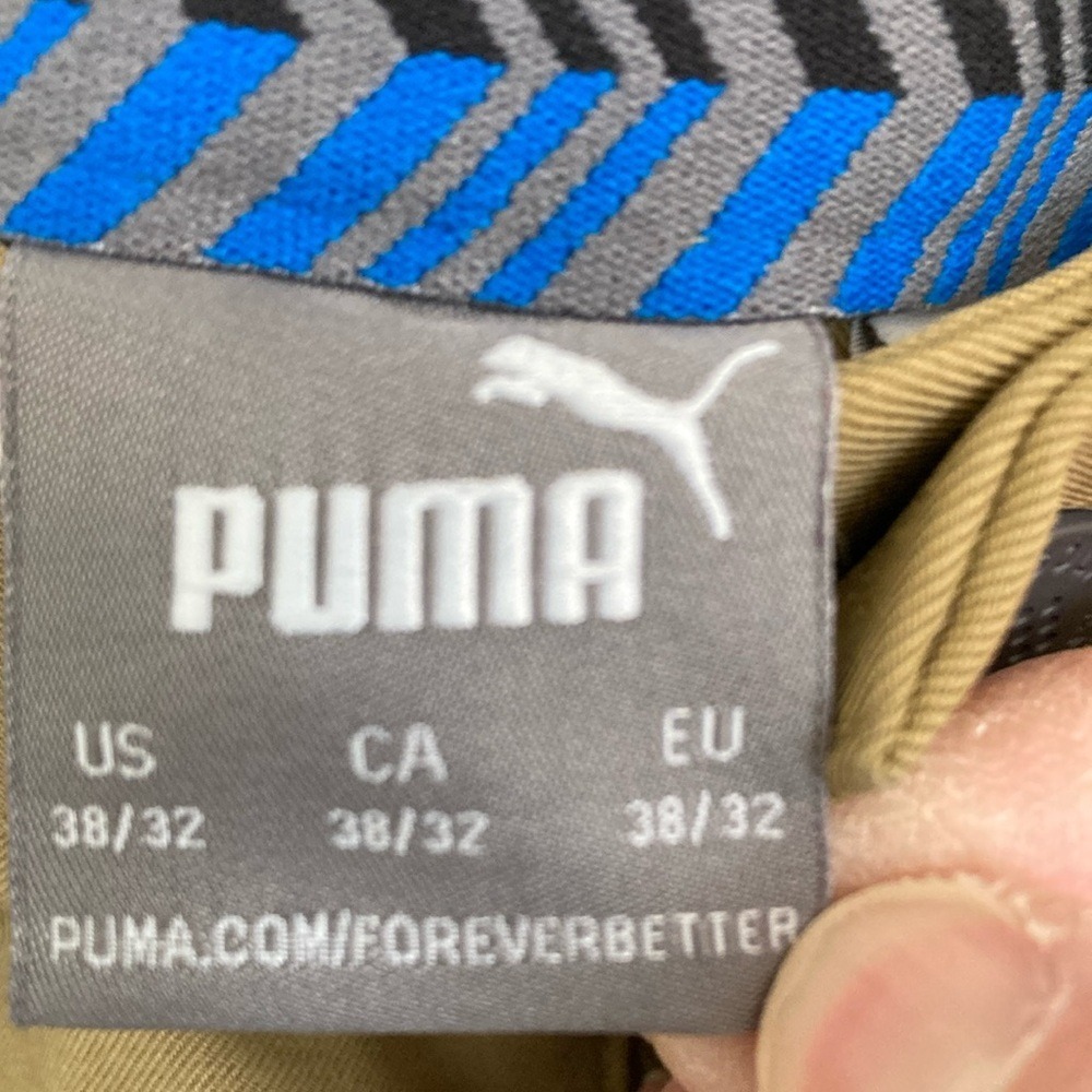 Puma Men's Pants Size 38x32 Tan Golf Flat Front Chino Stretch Trouser Outdoors - Picture 2 of 10